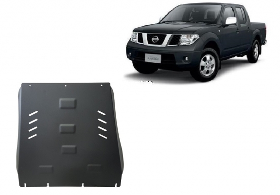 Steel gearbox skid plate for Nissan Navara D40