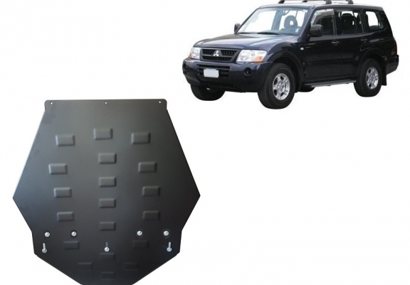 Steel gearbox skid plate for Mitsubishi Pajero 3 (V60, V70) Vers 2.0