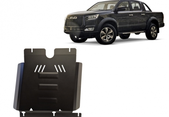 Steel gearbox skid plate for Evo Cross 4