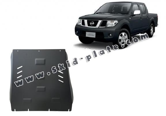Steel gearbox skid plate for Nissan Navara D40