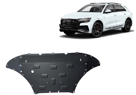 Steel skid plate for Audi Q8
