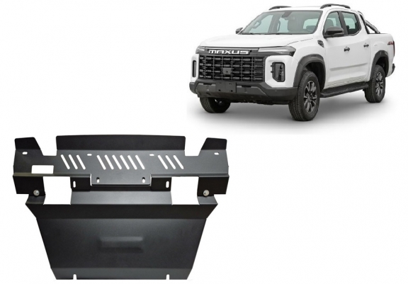 Steel skid plate for the protection of the engine and the radiator for Maxus T60 Max