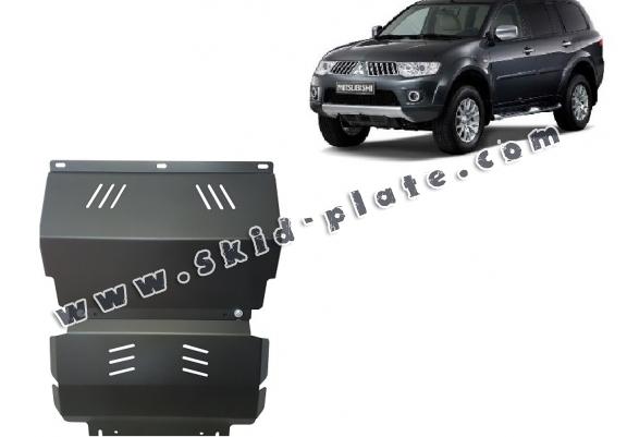 Steel skid plate for the protection of the engine and the radiator for Mitsubishi Pajero Sport 2