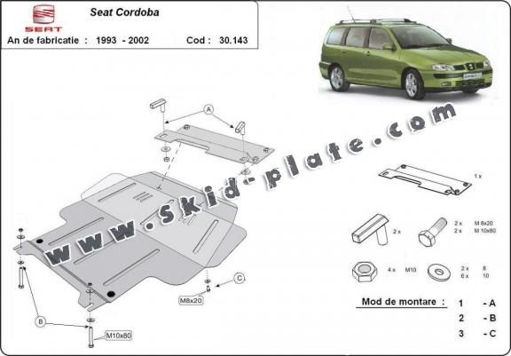 Steel skid plate for Seat Cordoba
