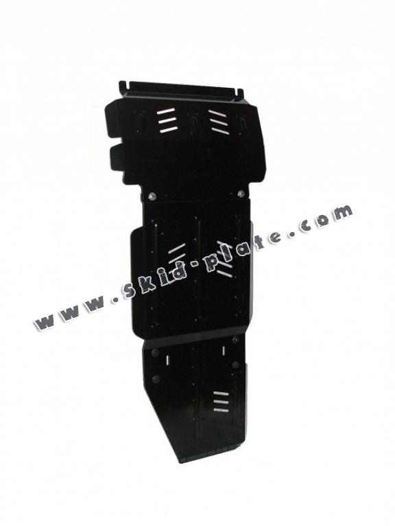 Steel gearbox and differential skid plate for Mitsubishi L 200