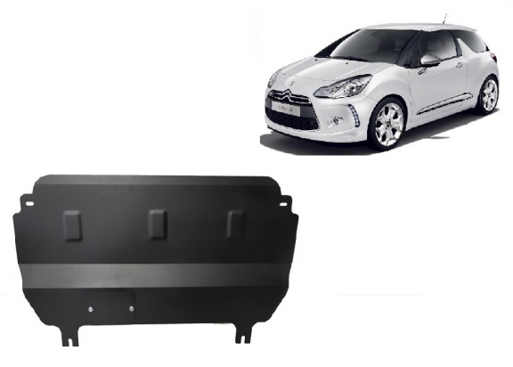 Steel skid plate for Citroen DS3