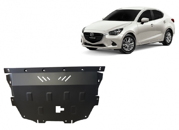 Steel skid plate for Mazda 2