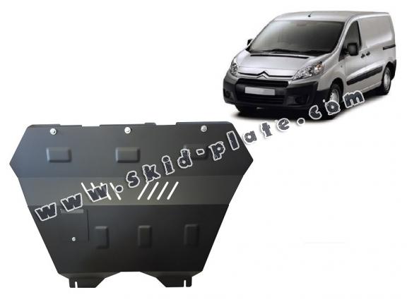 Steel skid plate for the protection of the engine and the gearbox for Citroen Jumpy