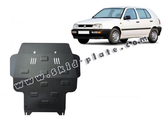 Steel skid plate for VW Golf 3