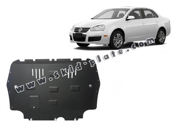 Steel skid plate for VW Jetta