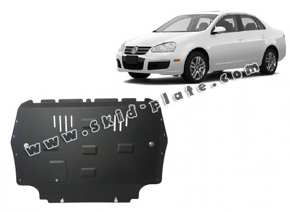 Steel skid plate for VW Jetta