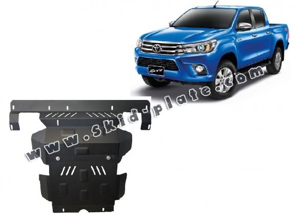 Steel skid plate for the protection of the engine and the radiator for Toyota Hilux Revo
