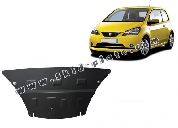 Steel skid plate for the protection of the engine and the gearbox for Seat Mii