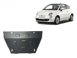 Steel skid plate for Fiat 500