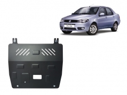 Steel skid plate for Fiat Albea