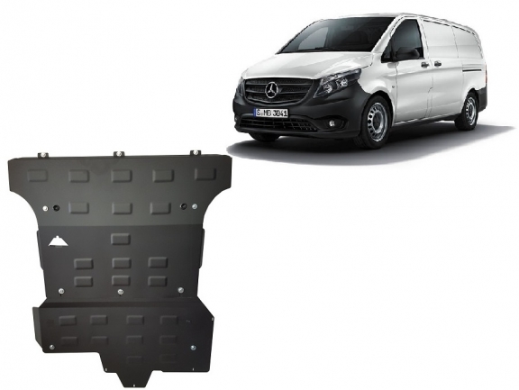 Steel skid plate for Mercedes Vito W447, 2.2 D, 4x4