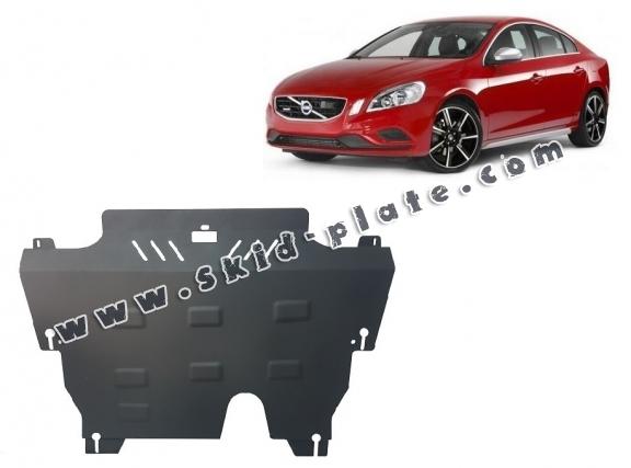 Steel skid plate for the protection of the engine and the gearbox for Volvo S60