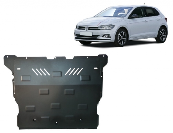 Steel skid plate for VW Polo