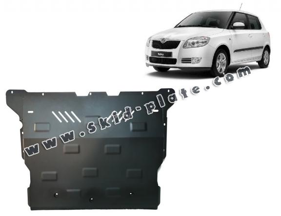 Steel skid plate for Skoda Fabia