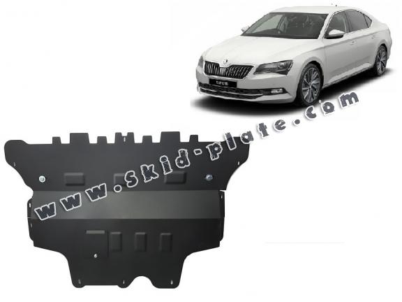 Steel skid plate for Skoda Superb - automatic gearbox