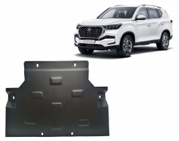 Steel gearbox skid plate for SsangYong Rexton