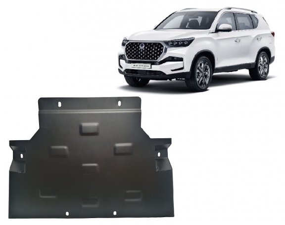 Steel gearbox skid plate for SsangYong Rexton