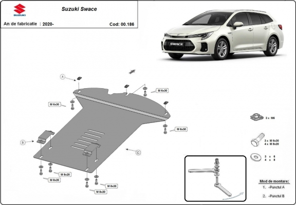 Steel catalytic converter plate/cat lock for Suzuki Swace