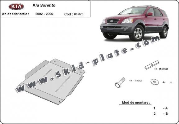 Steel gearbox skid plate for Kia Sorento