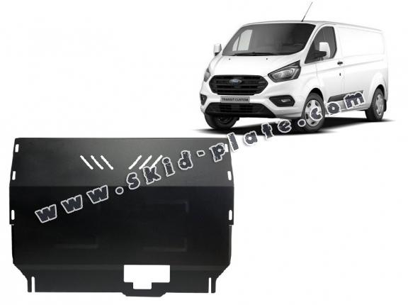 Steel skid plate for the protection of the engine and the gearbox for Ford Transit Custom - FWD