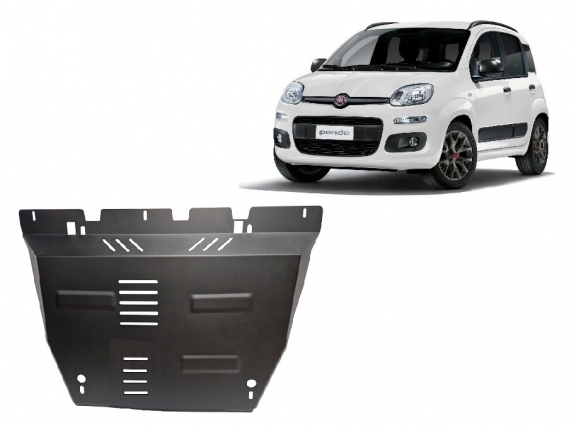 Steel skid plate for Fiat Panda 4x2