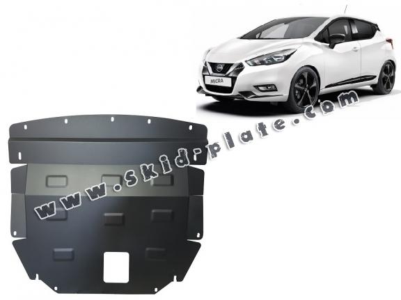 Steel skid plate for Nissan Micra