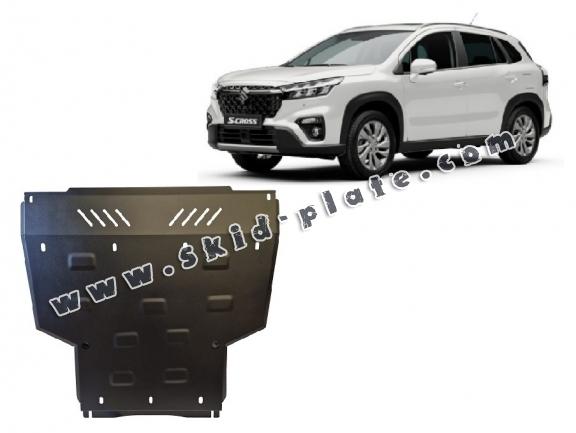 Steel skid plate for the protection of the engine and the gearbox for Suzuki S-Cross