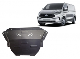 Steel skid plate for the protection of the engine and the gearbox for Ford Transit Custom