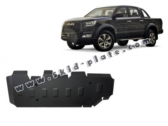 Steel fuel tank skid plate for Evo Cross 4