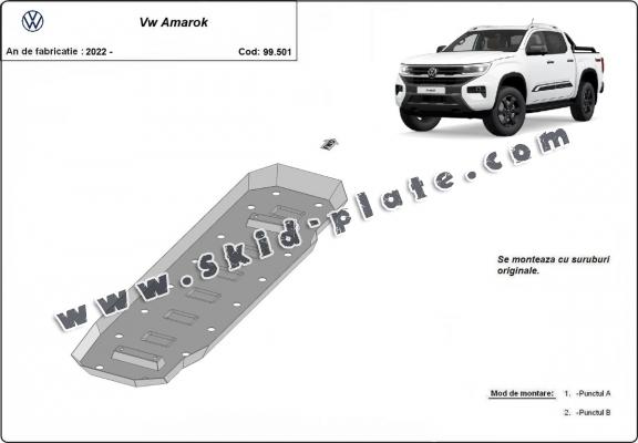 Steel fuel tank skid plate  for Volkswagen Amarok 2 