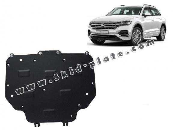 Steel gearbox skid plate for VW Touareg