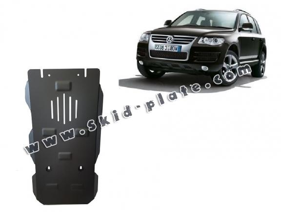 Steel manual and automatic gearbox skid plate for VW Touareg 7L
