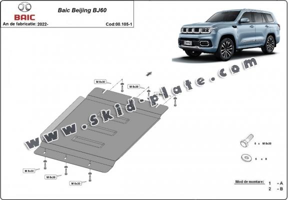 Steel gearbox skid plate for Baic Beijing BJ60