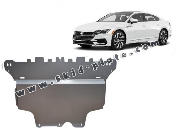 Aluminum skid plate for VW Arteon