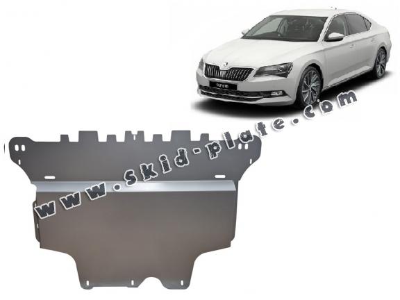 Aluminum skid plate for Skoda Superb III