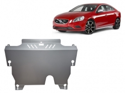 Aluminum skid plate for the protection of the engine and the gearbox for Volvo S60