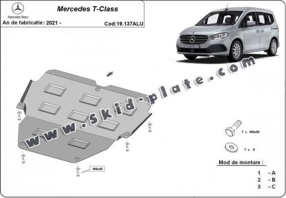 Aluminum skid plate for Mercedes T-Class