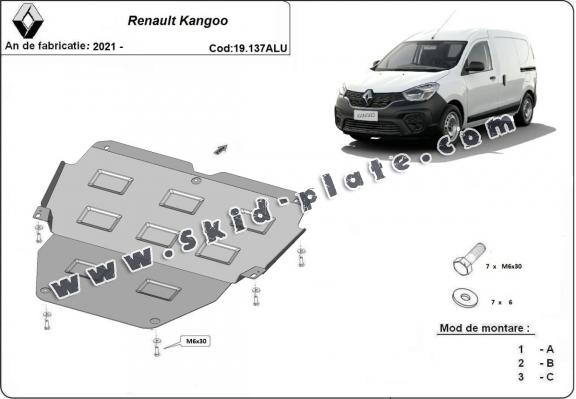 Aluminum skid plate for Renault Kangoo