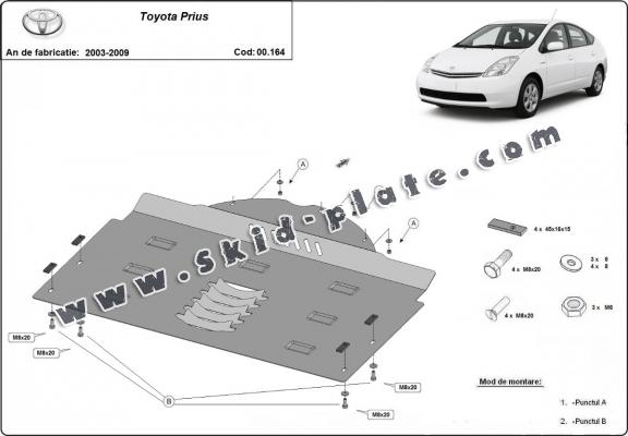 Steel catalytic converter plate/cat lock for Toyota Prius
