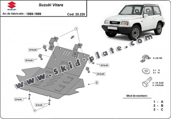 Steel skid plate for Suzuki Vitara