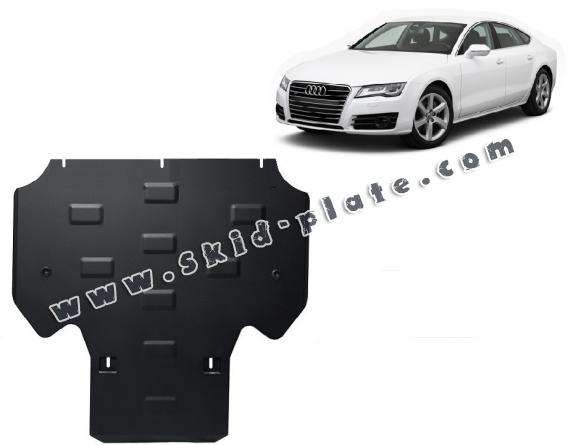 Steel gearbox skid plate for Audi A7