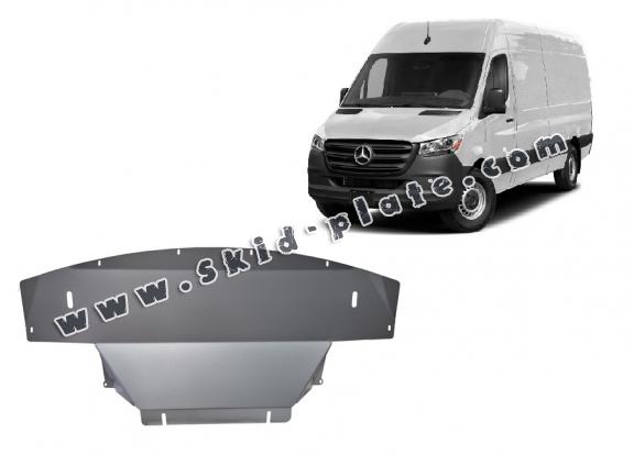Aluminum skid plate for the protection of the engine and the gearbox for Mercedes Sprinter 907 4x4