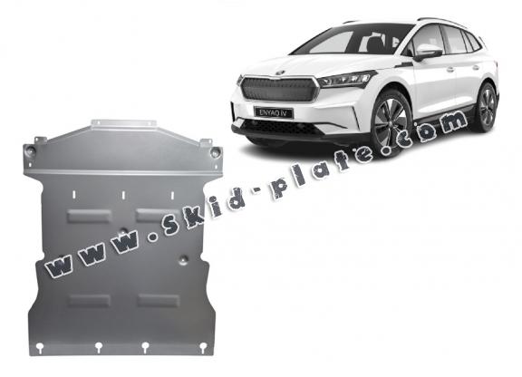 Aluminum skid plate for the protection of the engine and the gearbox for Skoda Enyaq
