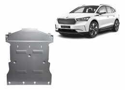 Aluminum skid plate for the protection of the engine and the gearbox for Skoda Enyaq