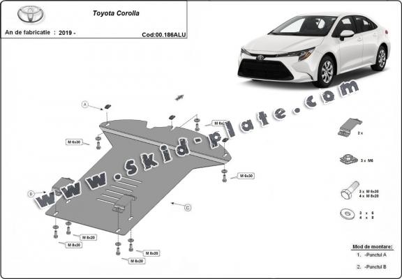 Aluminum catalytic converter plate/cat lock for Toyota Corolla